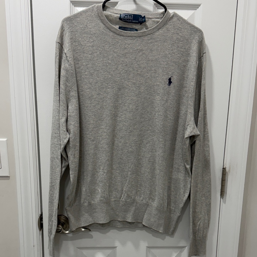Polo by Ralph Lauren Light Gray Crewneck Sweater